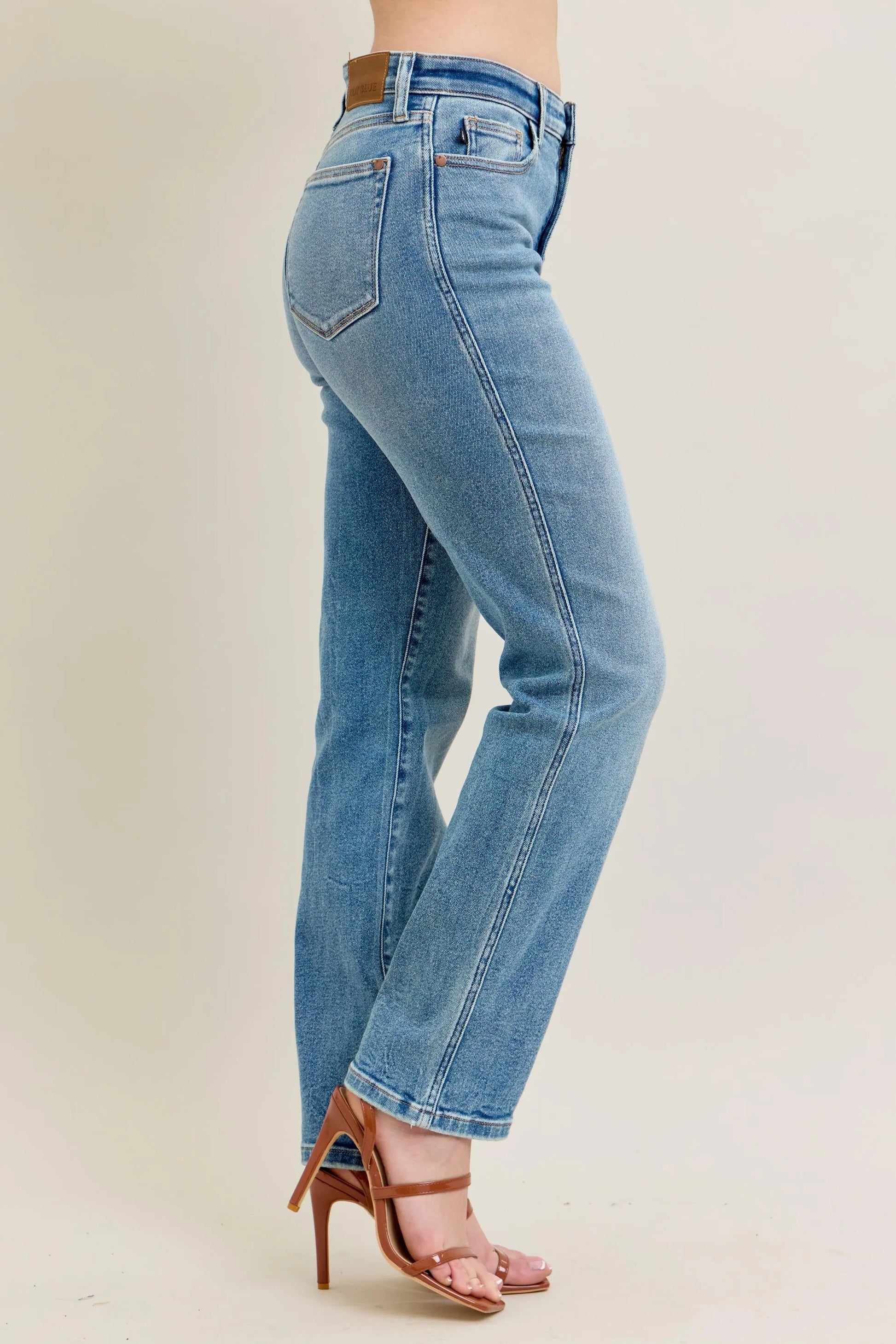 Judy Blue Full Size Hw Vintage Straight Jeans Plus Size - Premium Women / Jeans & Denim from Trendsi - Just $64.99! Shop now at Handbags Specialist Headquarter
