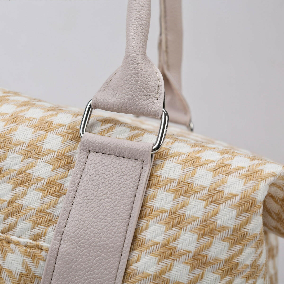 Houndstooth Canvas Travel Bag - Premium Luggage Travel Bags from Trendsi - Just $32.99! Shop now at Handbags Specialist Headquarter