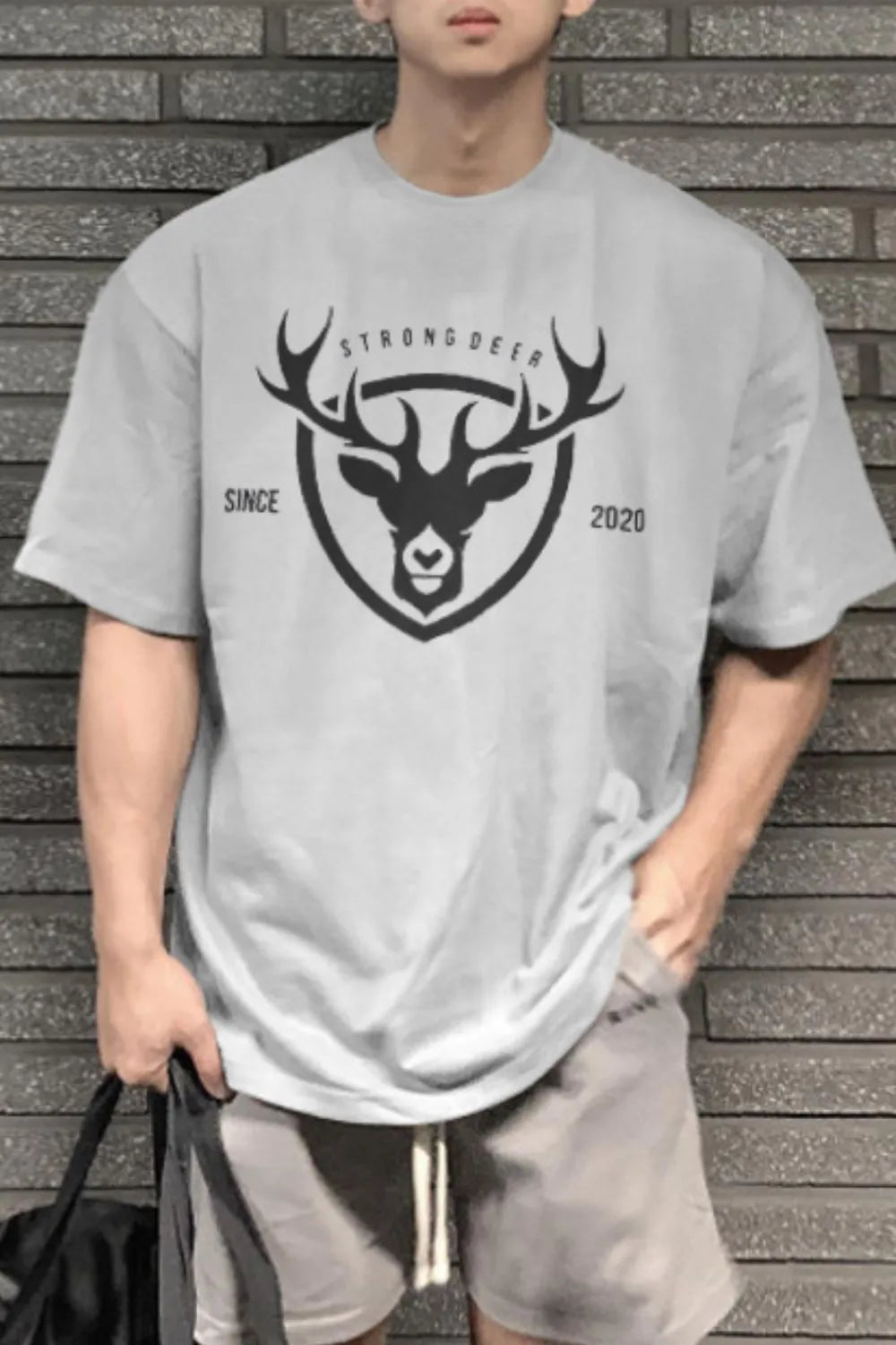 Men's Plus Size Graphic Round Neck Half Sleeve T-Shirt - Premium Men's T Shirt from Trendsi - Just $23.80! Shop now at Handbags Specialist Headquarter
