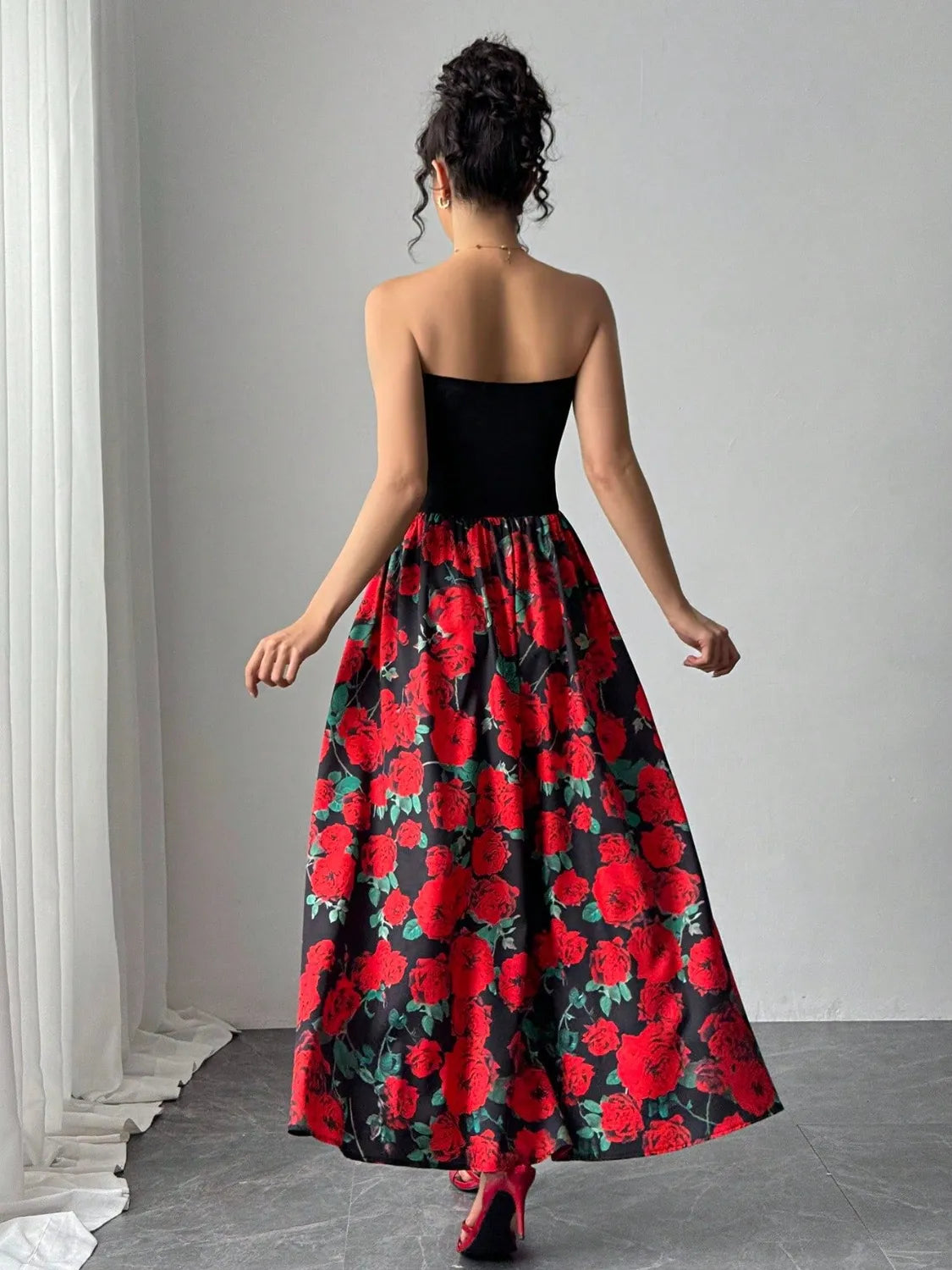 Floral Tube Maxi Dress - Premium Maxi Dress from Trendsi - Just $38.99! Shop now at Handbags Specialist Headquarter