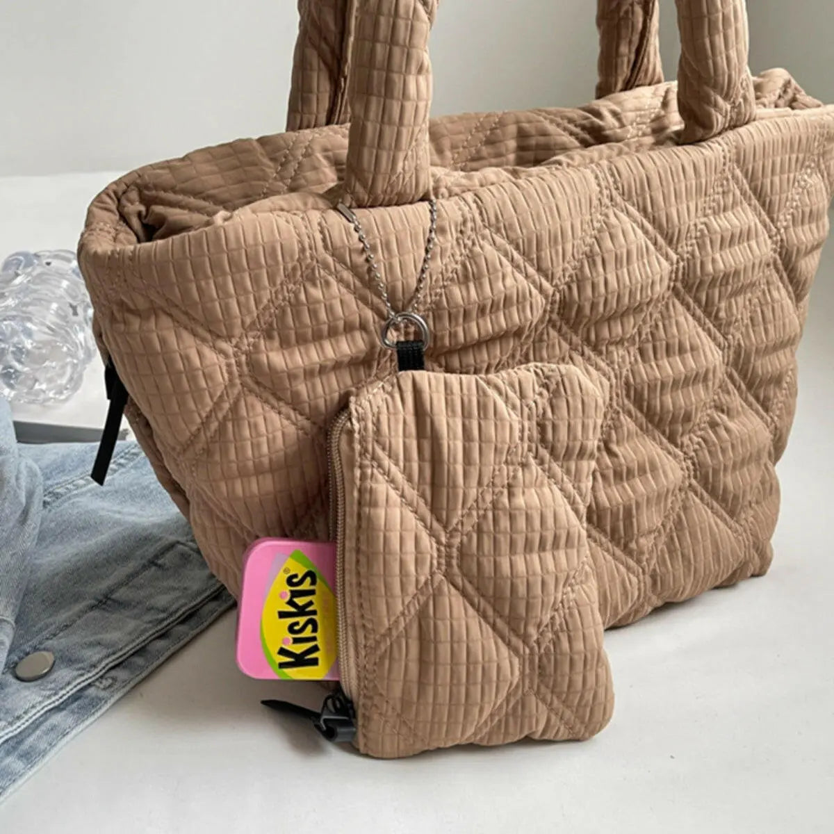 Polyester Medium Tote Bag - Premium Tote Bag from Trendsi - Just $27.52! Shop now at Handbags Specialist Headquarter