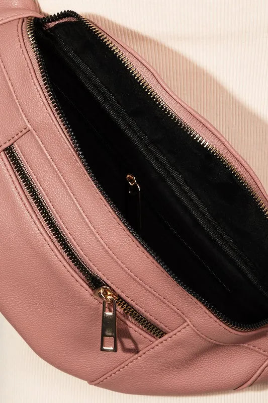 Fame PU Leather Crossbody Bag with Removable Strap - Premium Crossbody Bag from Trendsi - Just $30.99! Shop now at Handbags Specialist Headquarter