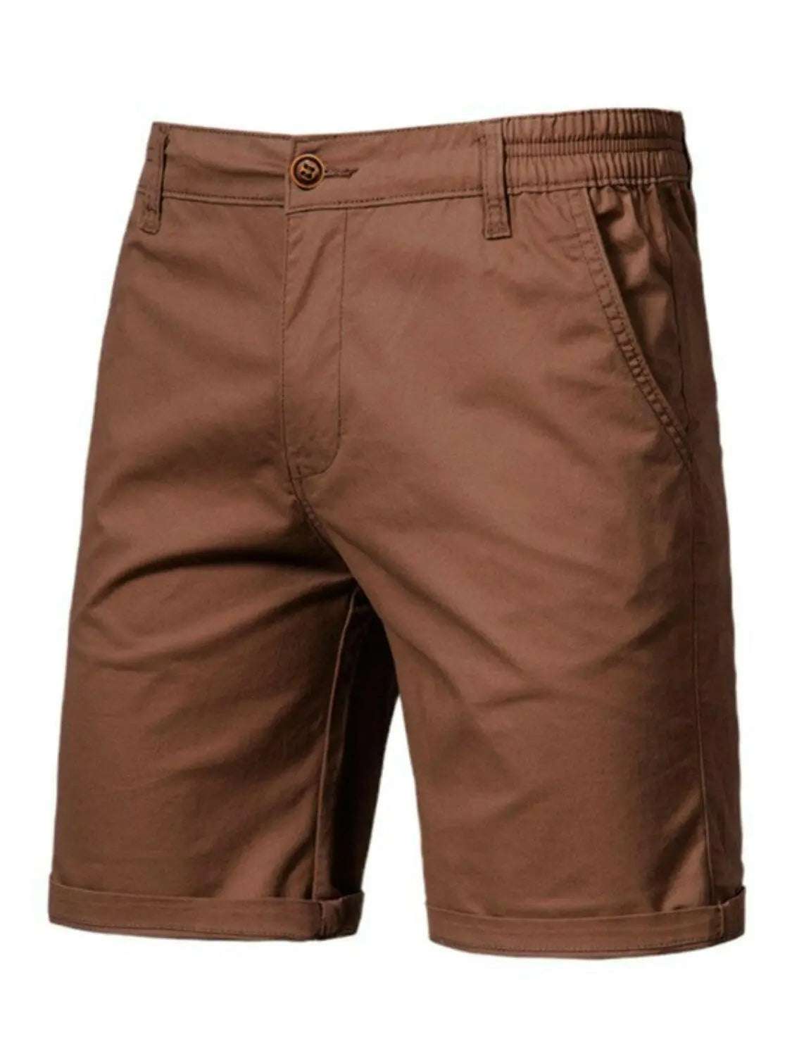 Men's Elastic Waist Shorts with Pockets.