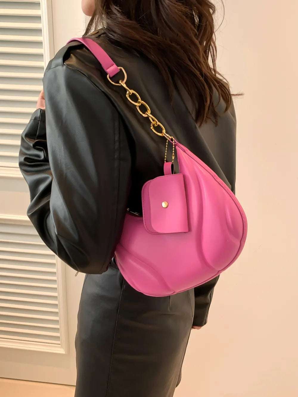 PU Leather Shoulder Bag with EarPods Bag - Premium Crossbody Bag from Trendsi - Just $18.99! Shop now at Handbags Specialist Headquarter