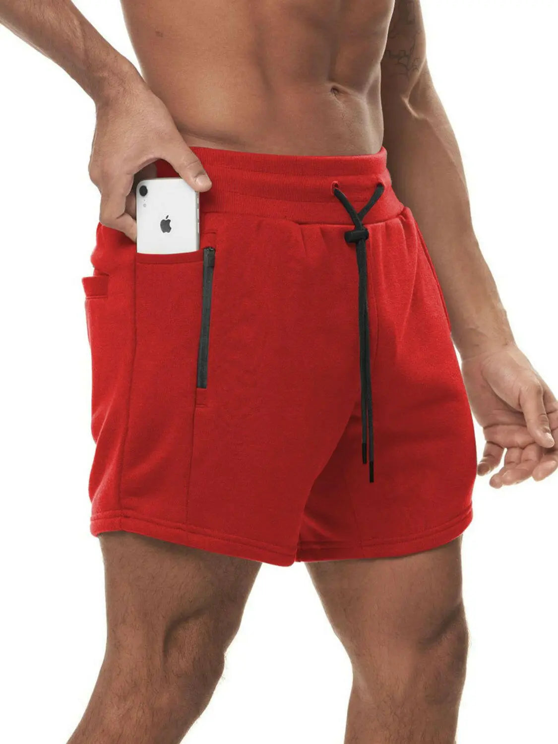 Men's Plus Size Drawstring High Waist Active Shorts.