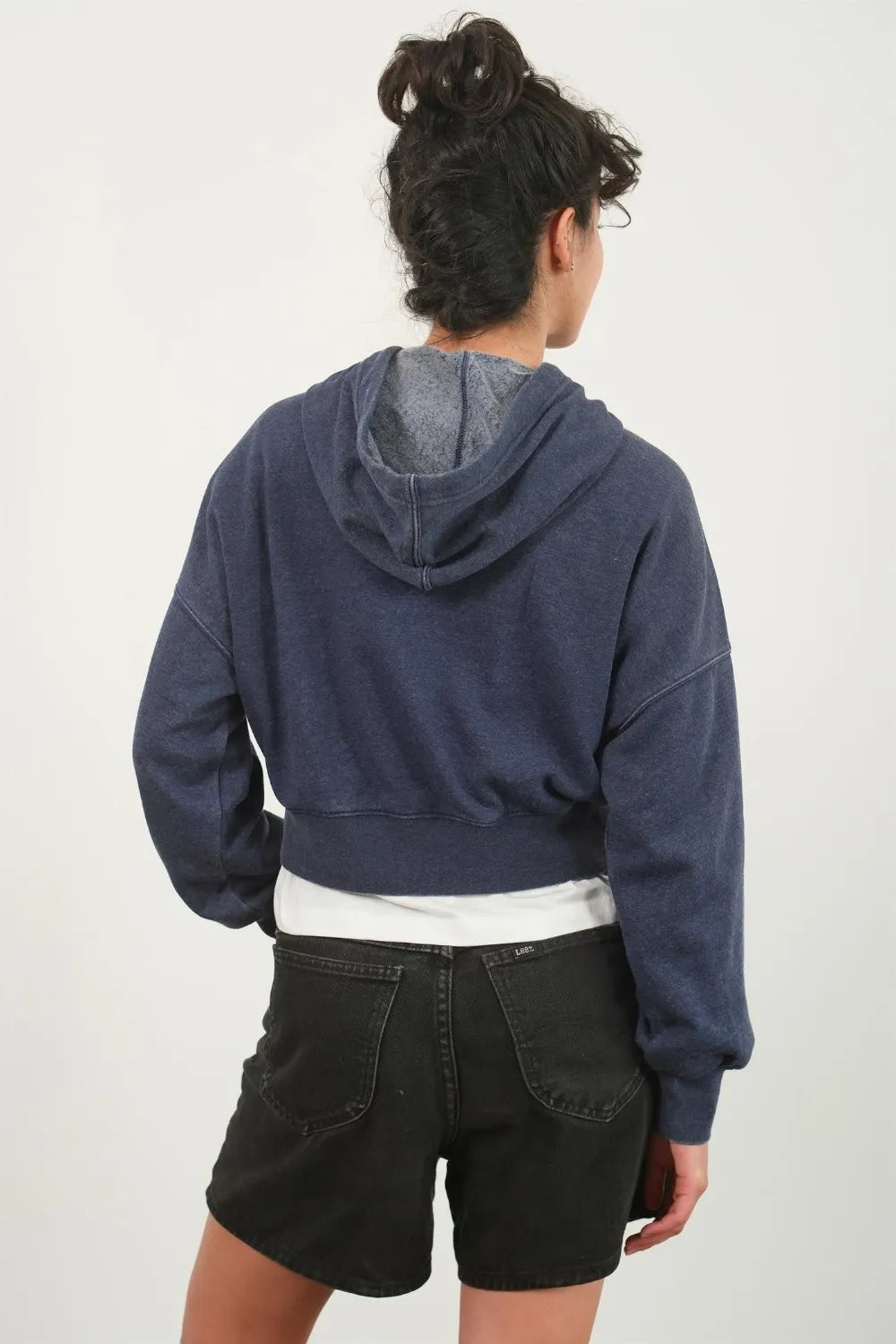 HYFVE Drop Shoulder Cropped Hoodie - Premium Sleepwear from Trendsi - Just $41.99! Shop now at Handbags Specialist Headquarter