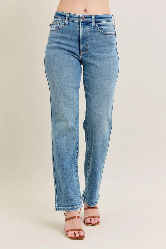 Judy Blue Full Size Hw Vintage Straight Jeans Plus Size - Premium Women / Jeans & Denim from Trendsi - Just $64.99! Shop now at Handbags Specialist Headquarter