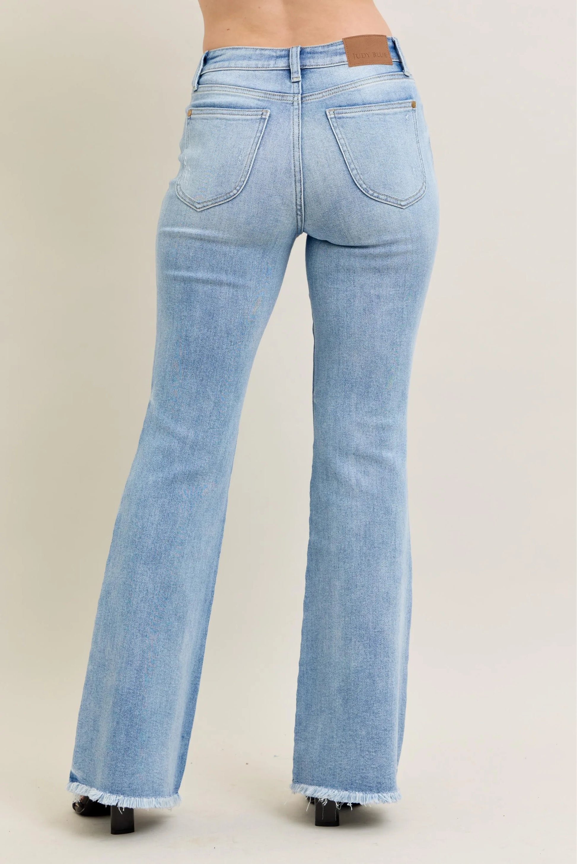 Judy Blue Full Size Hw Flare Jeans W/ Shield Pockets Plus Size - Premium Women / Jeans & Denim from Trendsi - Just $68.99! Shop now at Handbags Specialist Headquarter