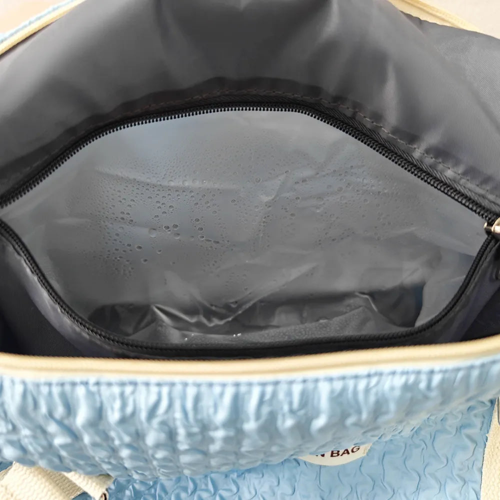 Textured Nylon Travel Bag - Premium travel-bag from Trendsi - Just $44.99! Shop now at Handbags Specialist Headquarter