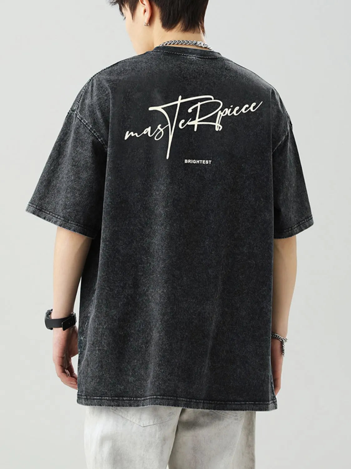 Men's Plus Size Round Neck Letter Graphic T-Shirt - Premium Men's T-Shirt from Trendsi - Just $27.99! Shop now at Handbags Specialist Headquarter