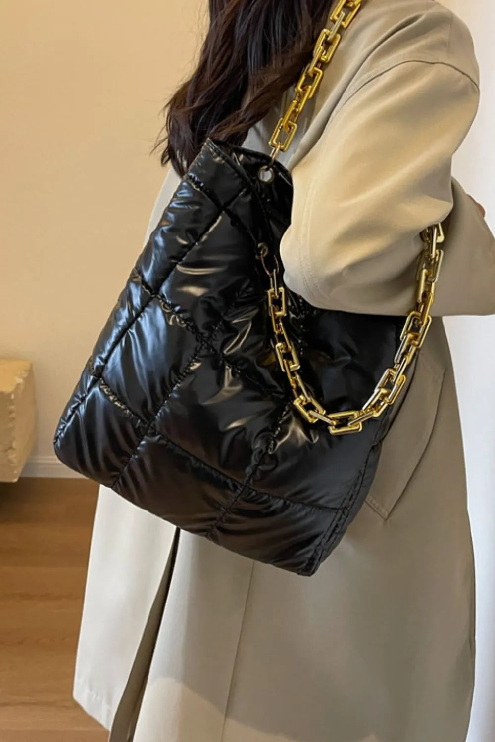Bubble Texture Chain Handbag - Premium handbags from Trendsi - Just $19.99! Shop now at Handbags Specialist Headquarter