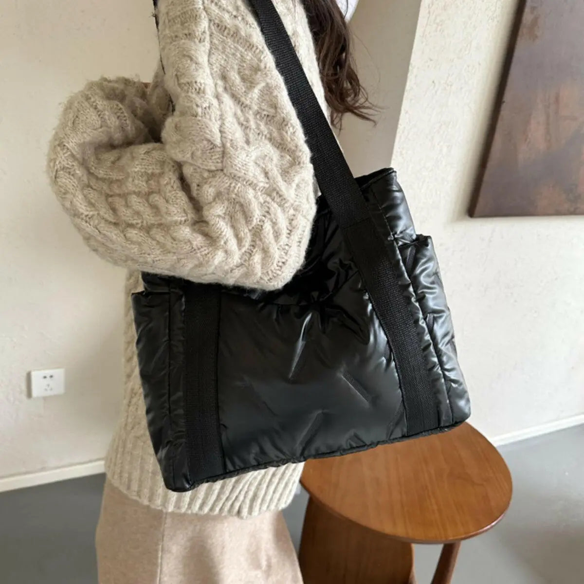 Polyester Tote Bag with Zipper.