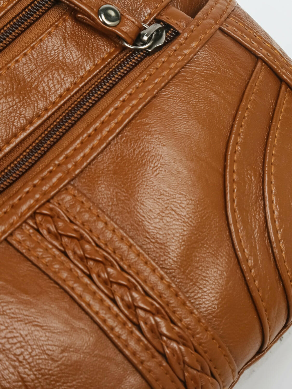 PU Leather Adjustable Strap Shoulder Bag.