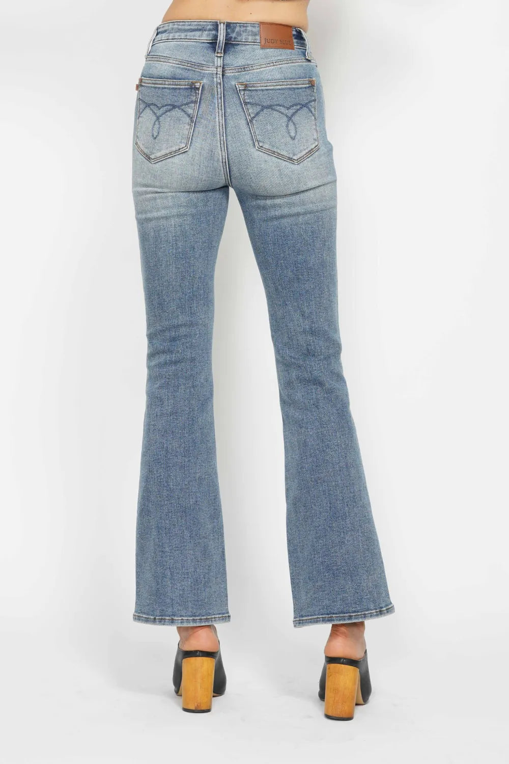 Judy Blue Full Size Tummy Control Back Embroidered Pocketed Bootcut Jeans Plus Size - Premium Women / Jeans & Denim from Trendsi - Just $57.99! Shop now at Handbags Specialist Headquarter