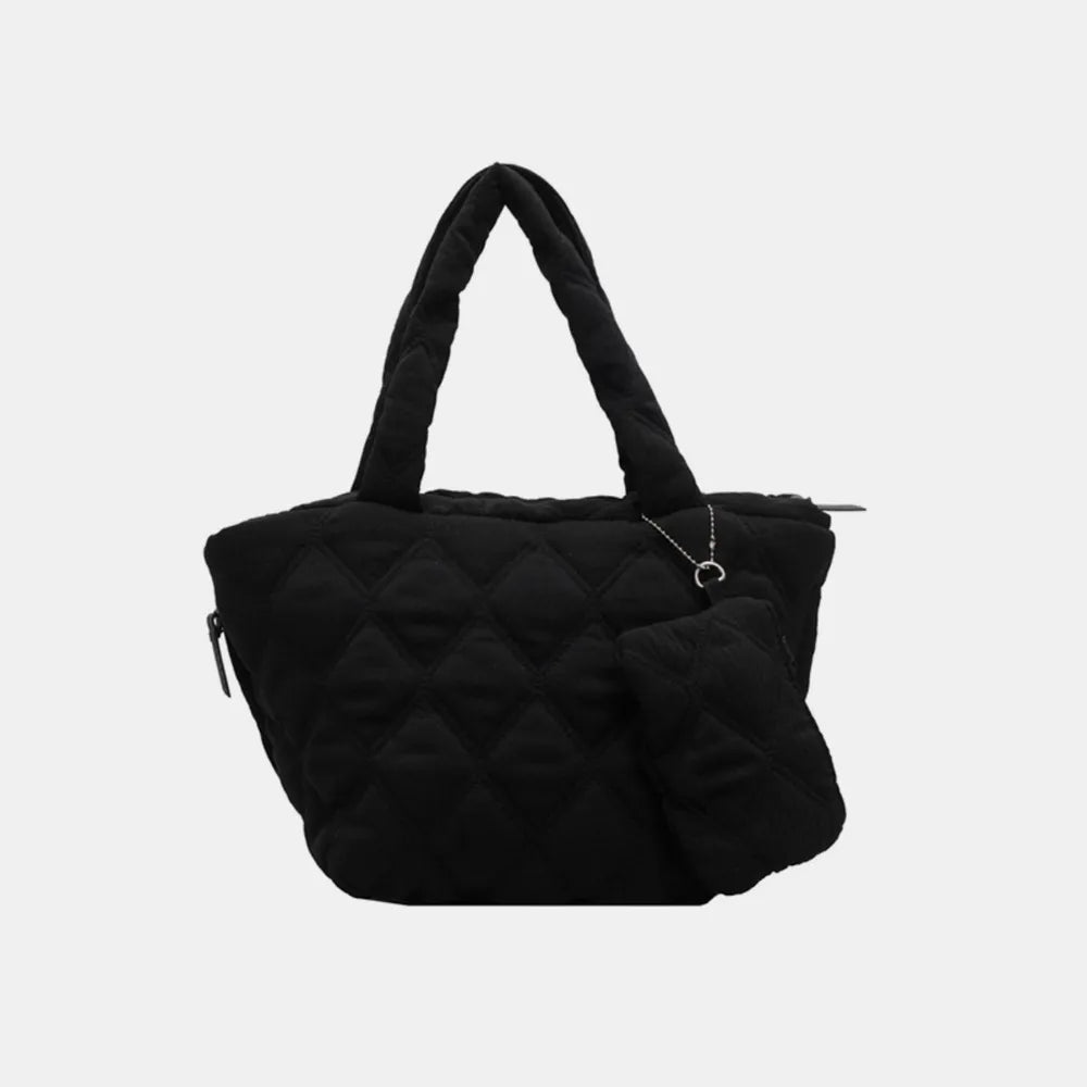 Polyester Medium Tote Bag - Premium Tote Bag from Trendsi - Just $32.99! Shop now at Handbags Specialist Headquarter