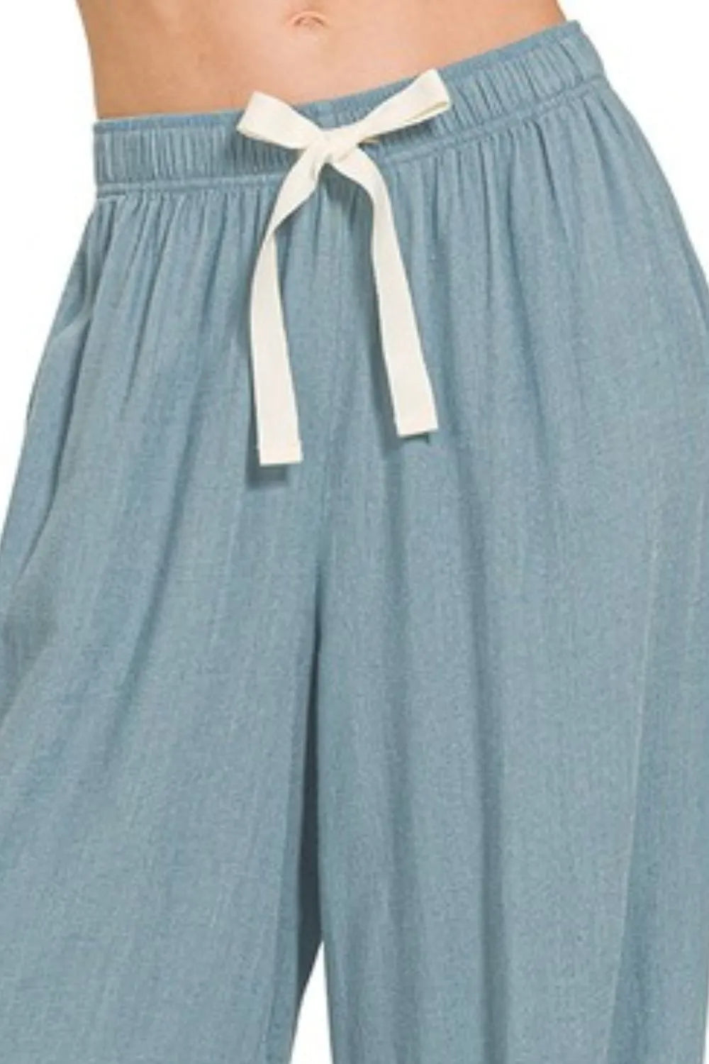 Zenana Linen Drawstring Pants - Premium Women Pants from Trendsi - Just $36.99! Shop now at Handbags Specialist Headquarter