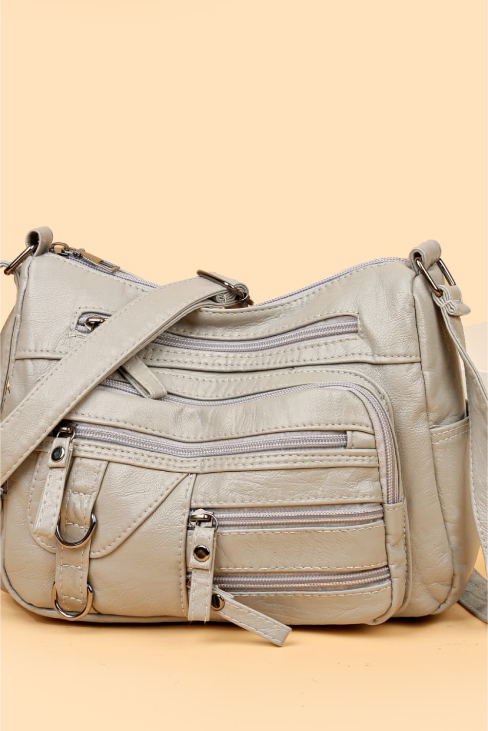 Stylish Multi-Pocket PU Leather Crossbody Bag - Premium Handbags from Trendsi - Just $26.99! Shop now at Handbags Specialist Headquarter