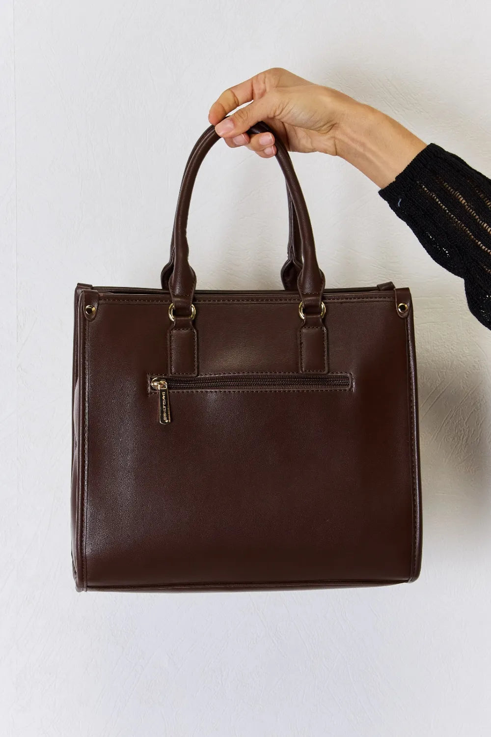 David Jones Argyle Pattern PU Leather Handbag - Premium Handbags from Trendsi - Just $51.99! Shop now at Handbags Specialist Headquarter