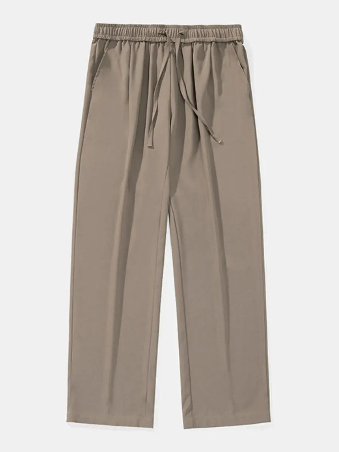 Men's Plus Size Drawstring Wide Leg Pants.