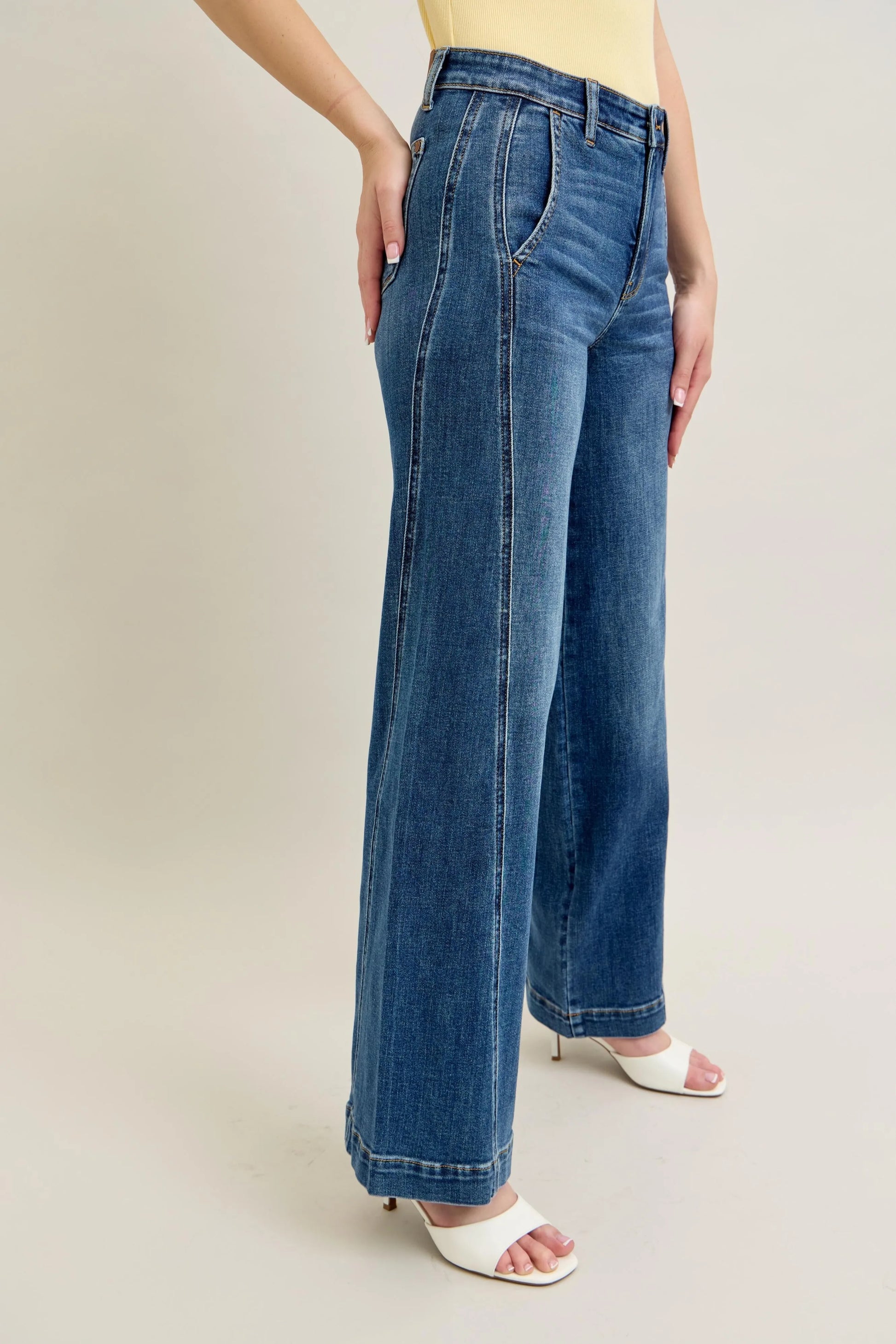 Judy Blue Full Size High Waist Wide Leg Jeans Plus Size - Premium Women / Jeans & Denim from Trendsi - Just $71.99! Shop now at Handbags Specialist Headquarter