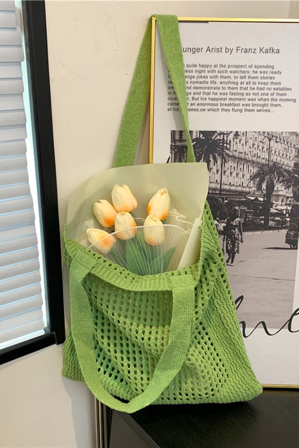Openwork Tote Bag - Premium Tote Bag from Trendsi - Just $25.99! Shop now at Handbags Specialist Headquarter