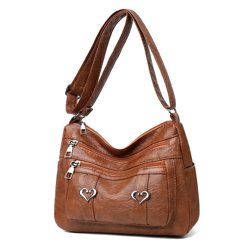 PU Leather Multi-Pockets Crossbody Bag - Premium Crossbody Bag from Trendsi - Just $27.99! Shop now at Handbags Specialist Headquarter