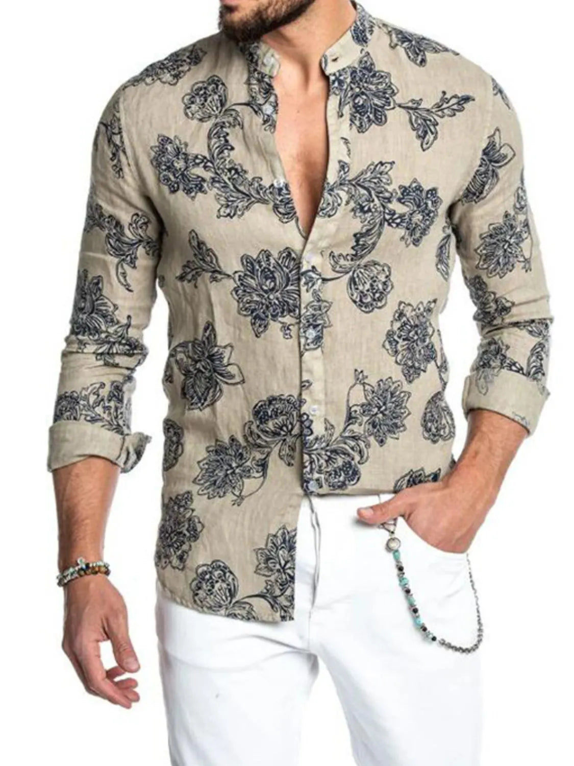 Men's Full Size Button Up Long Sleeve Shirt Plus Size - Premium Men's Shirt's from Trendsi - Just $29.66! Shop now at Handbags Specialist Headquarter