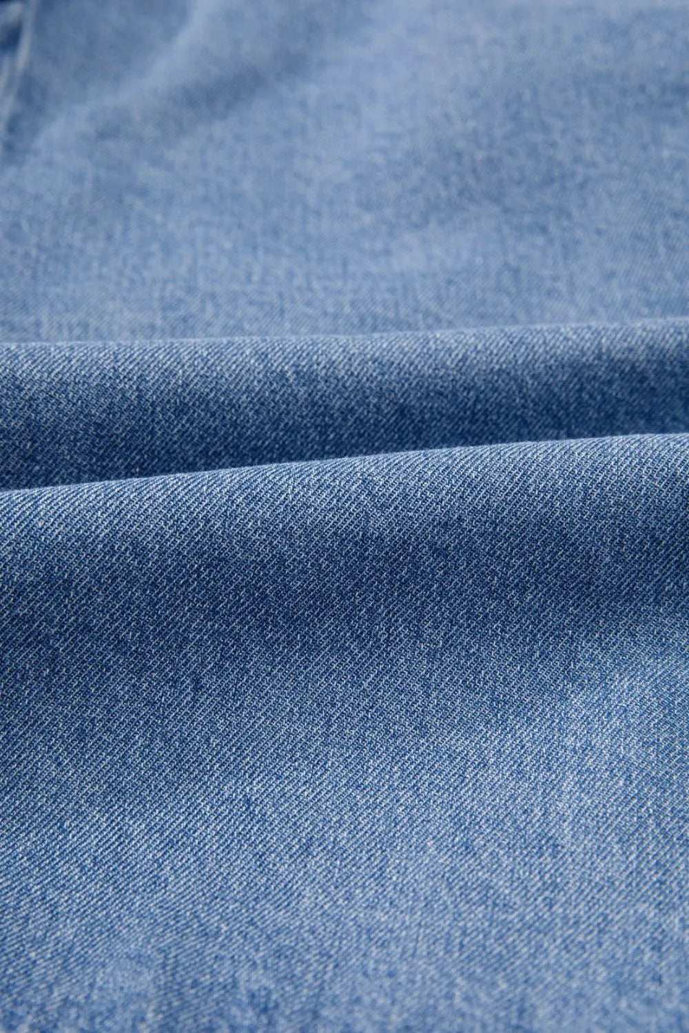 Tied Front Puff Sleeve Peplum Denim Shirt - Premium Women / Jeans & Denim from Trendsi - Just $41.86! Shop now at Handbags Specialist Headquarter