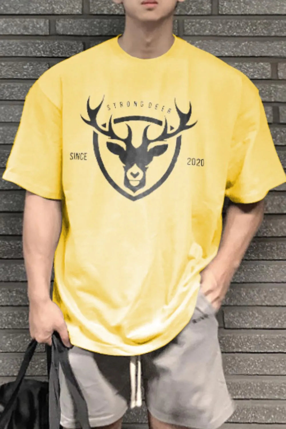 Men's Plus Size Graphic Round Neck Half Sleeve T-Shirt - Premium Men's T Shirt from Trendsi - Just $23.80! Shop now at Handbags Specialist Headquarter