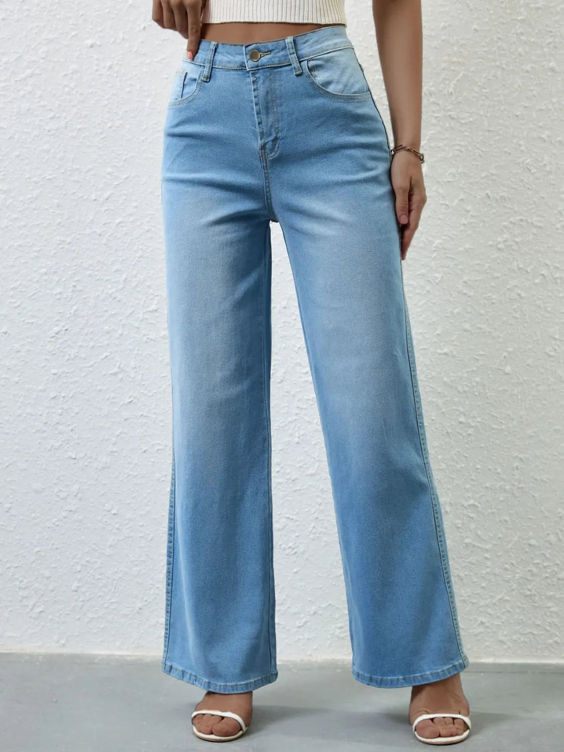 High Rise Wide Leg Jeans - Premium Women / Jeans & Denim from Trendsi - Just $35.86! Shop now at Handbags Specialist Headquarter