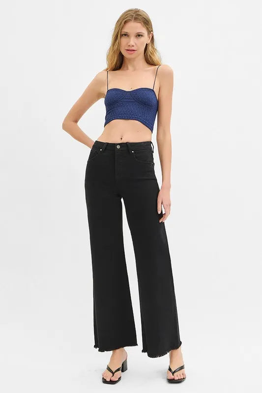 RISEN Full Size Tummy Control High Rise Wide Jeans Plus Size - Premium Women / Jeans & Denim from Trendsi - Just $58.99! Shop now at Handbags Specialist Headquarter