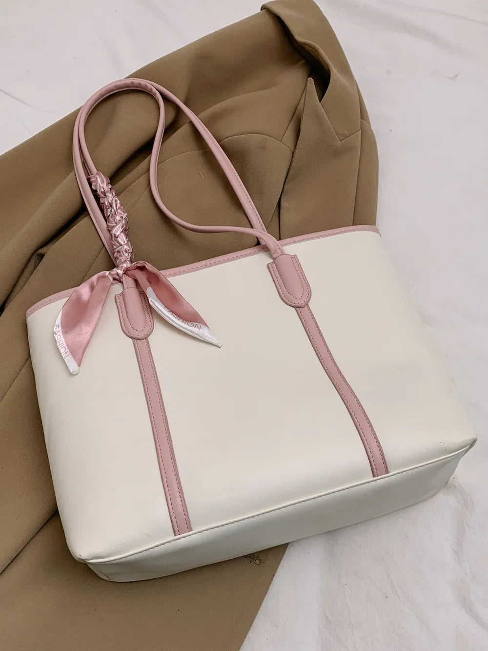 PU Leather Tote Bag - Premium Tote Bag from Trendsi - Just $35.99! Shop now at Handbags Specialist Headquarter