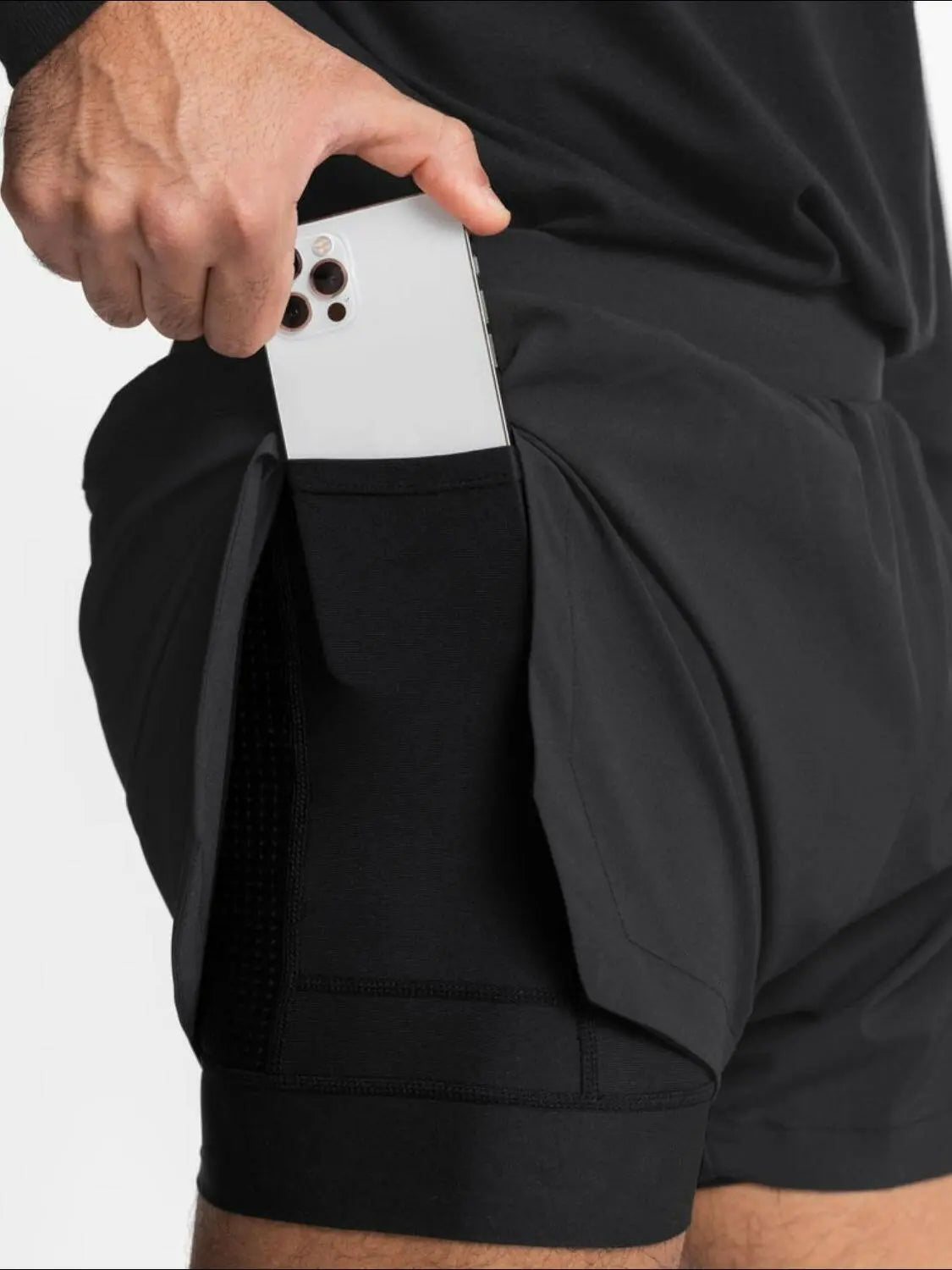 Men's Full Size Elastic Waist Active Shorts Plus Size.