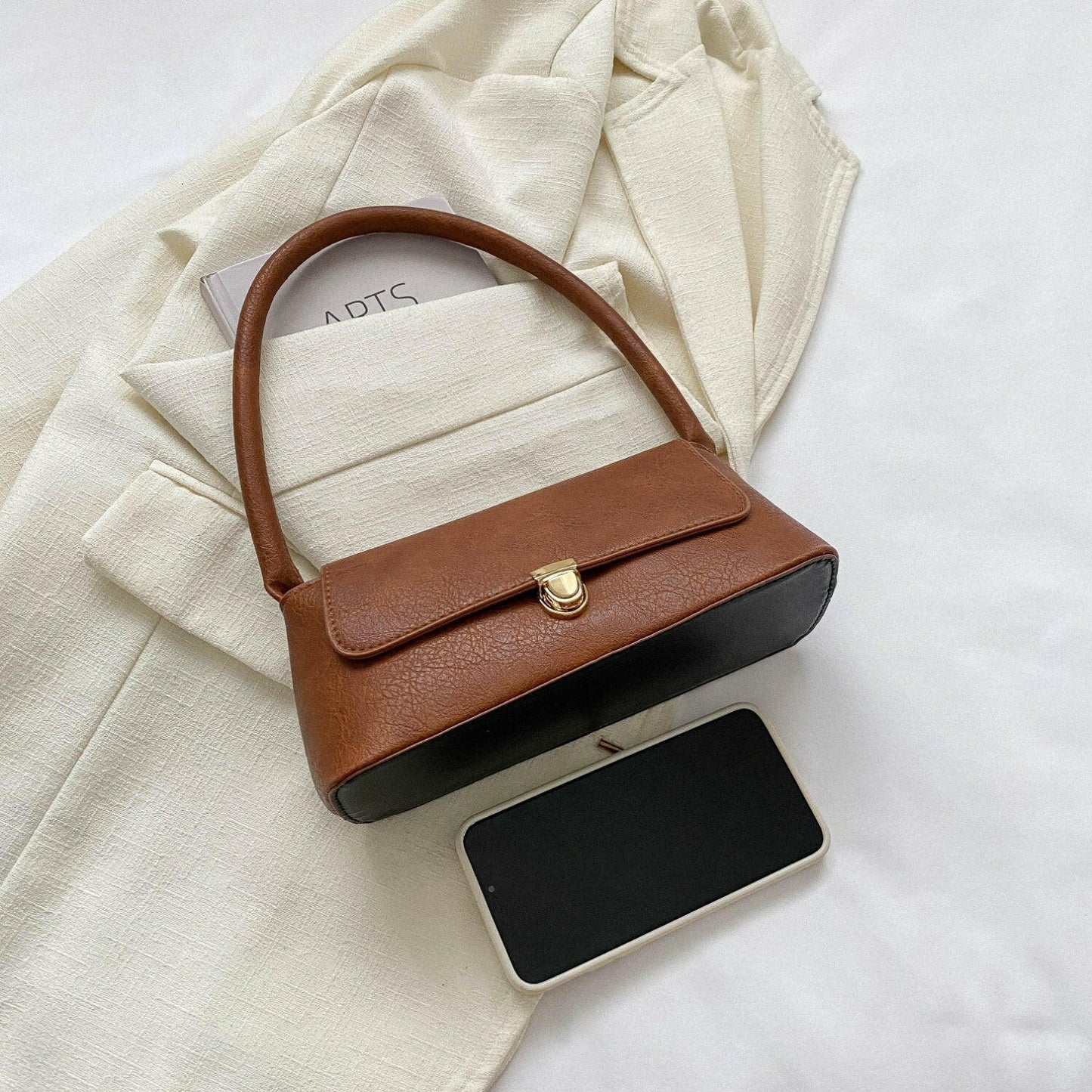 PU Leather Shoulder Bag.