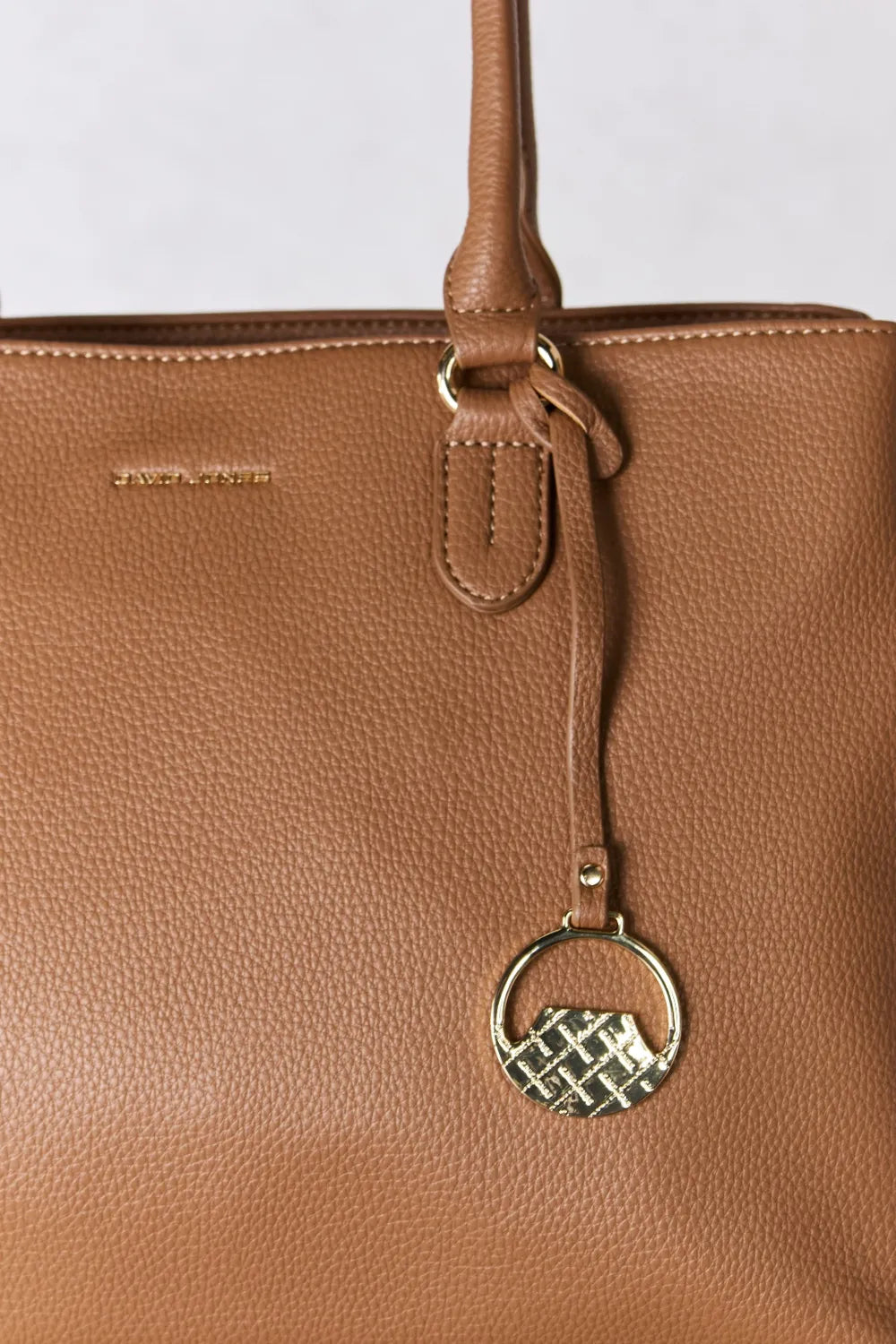 David Jones Structured Leather Handbag - Premium handbags from Trendsi - Just $54.99! Shop now at Handbags Specialist Headquarter