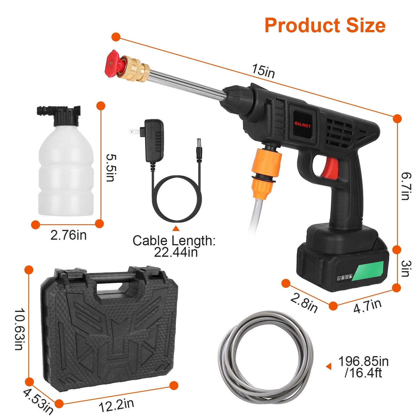 JetStream 48V Cordless Power Washer 363PSI with Battery