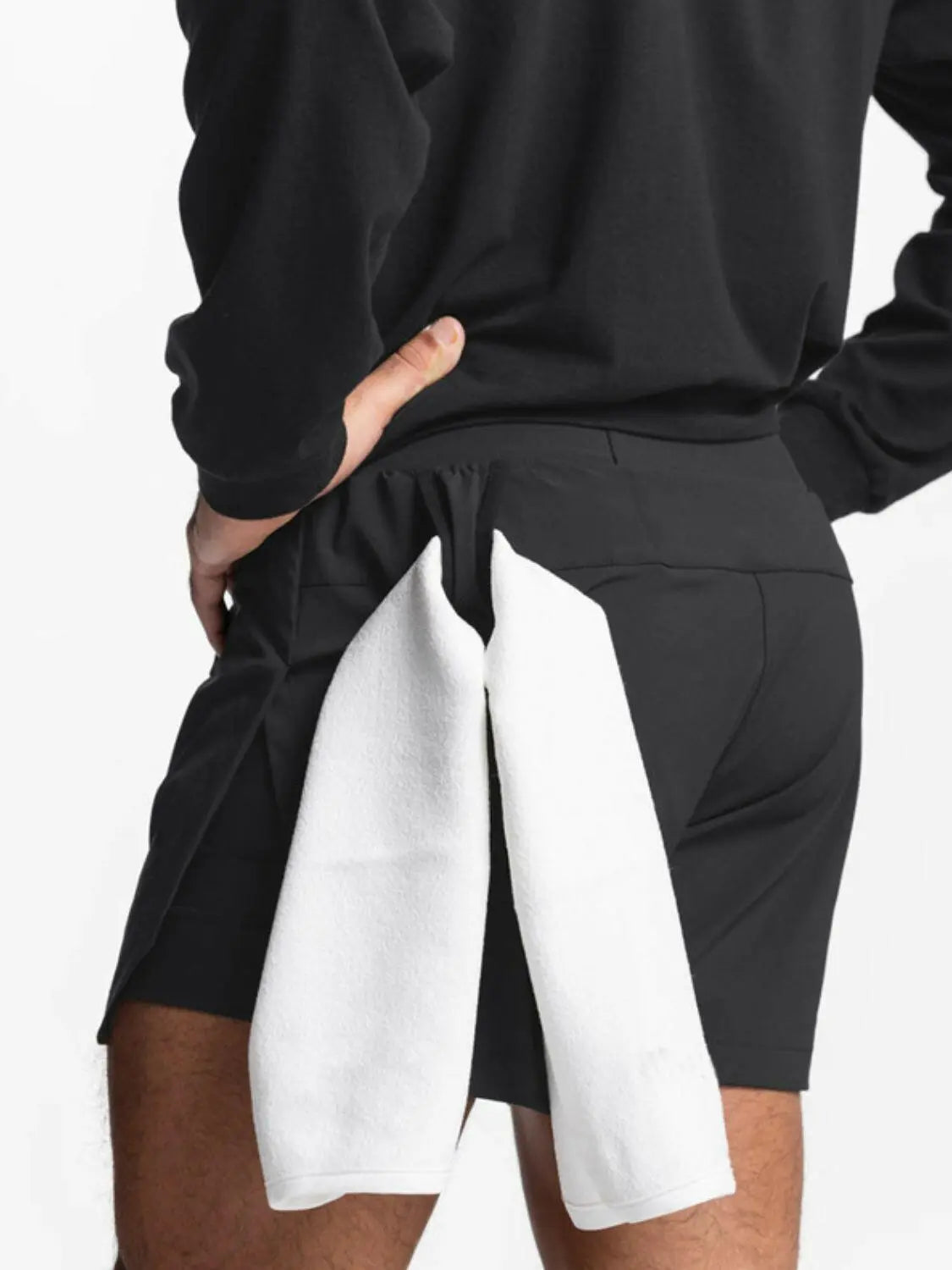 Men's Full Size Elastic Waist Active Shorts Plus Size.