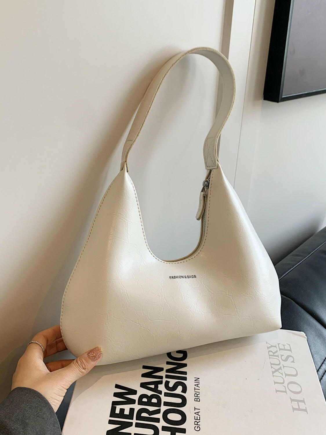 PU Leather Shoulder Bag.