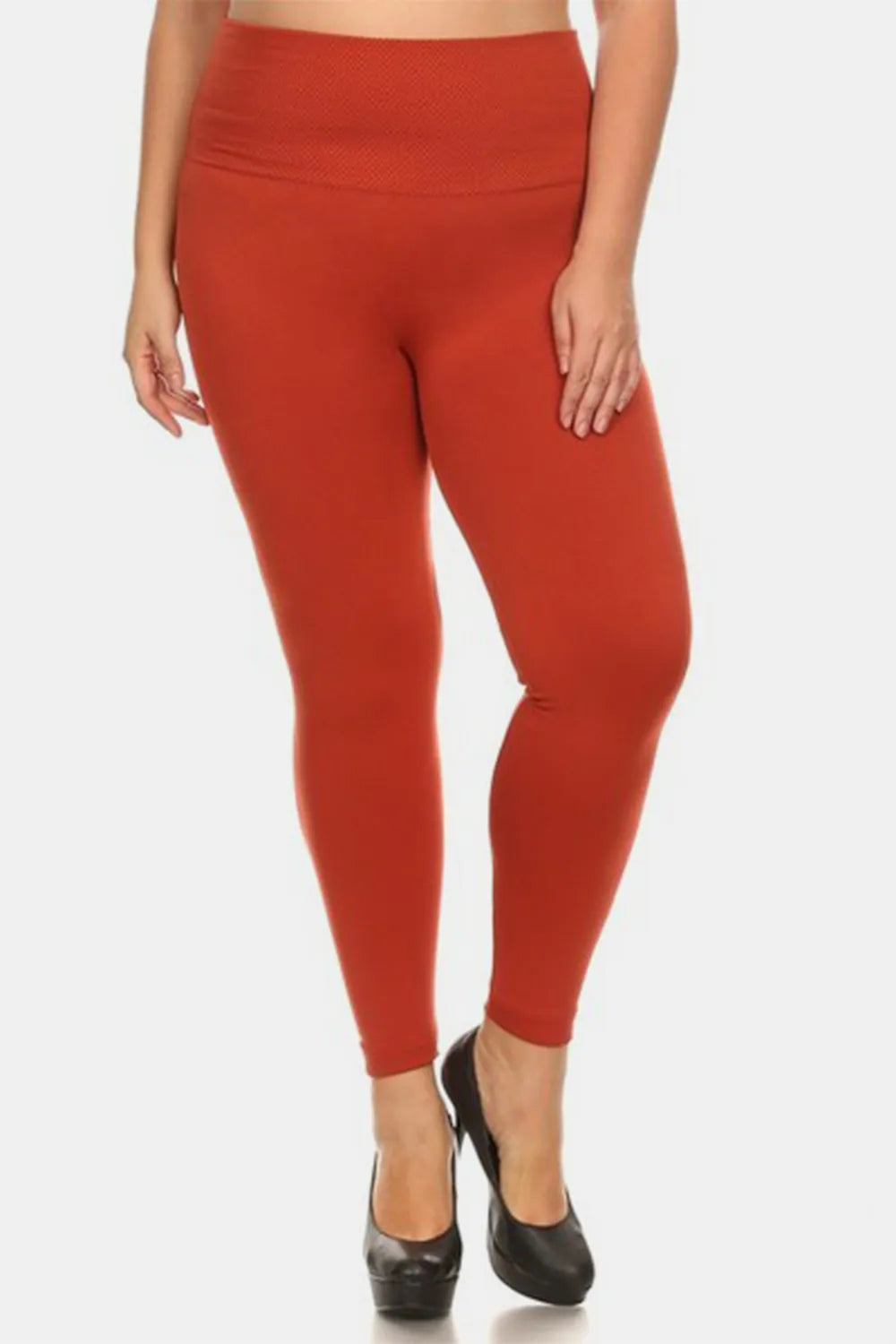 Yelete Full Size Seamless High Waist Fleece Leggings - Premium Leggings from Trendsi - Just $17.58! Shop now at Handbags Specialist Headquarter