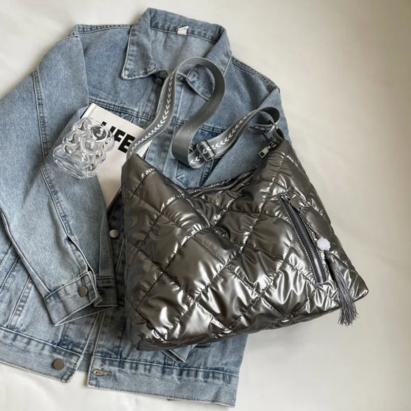 Quilted Nylon Travel Bag - Premium travel-bag from Trendsi - Just $39.99! Shop now at Handbags Specialist Headquarter