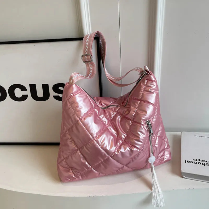 Quilted Nylon Travel Bag - Premium travel-bag from Trendsi - Just $39.99! Shop now at Handbags Specialist Headquarter