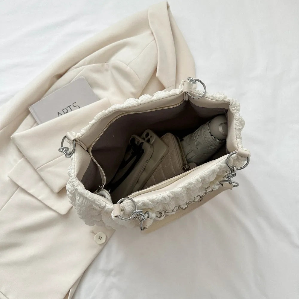 Bubble Textured Tote Bag - Premium Tote Bag from Trendsi - Just $39.99! Shop now at Handbags Specialist Headquarter