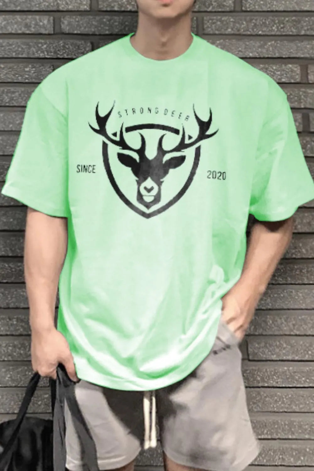 Men's Plus Size Graphic Round Neck Half Sleeve T-Shirt - Premium Men's T Shirt from Trendsi - Just $23.80! Shop now at Handbags Specialist Headquarter
