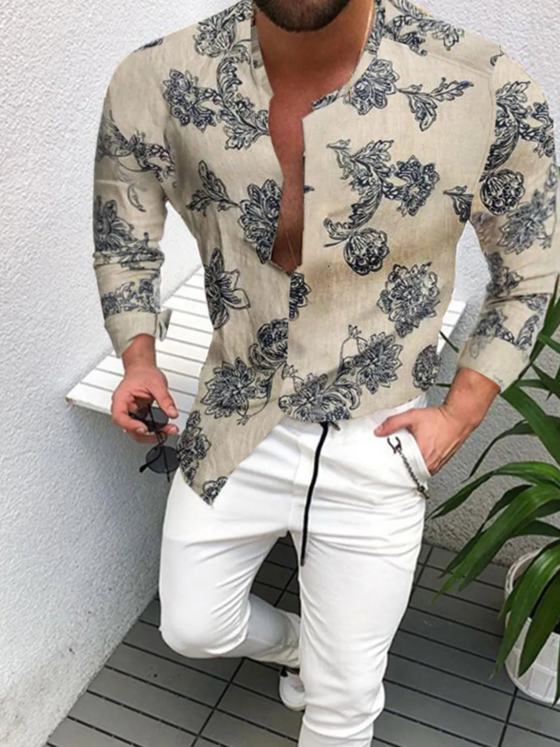 Men's Full Size Button Up Long Sleeve Shirt Plus Size - Premium Men's Shirt's from Trendsi - Just $29.66! Shop now at Handbags Specialist Headquarter