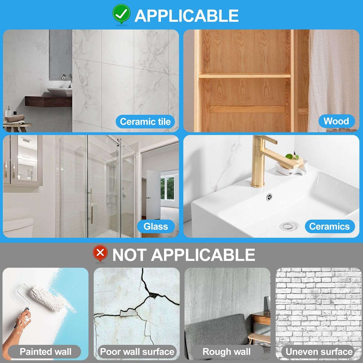 Heavy Duty Transparent Wall Hooks - 8 Pack - Handbags Specialist Headquarter