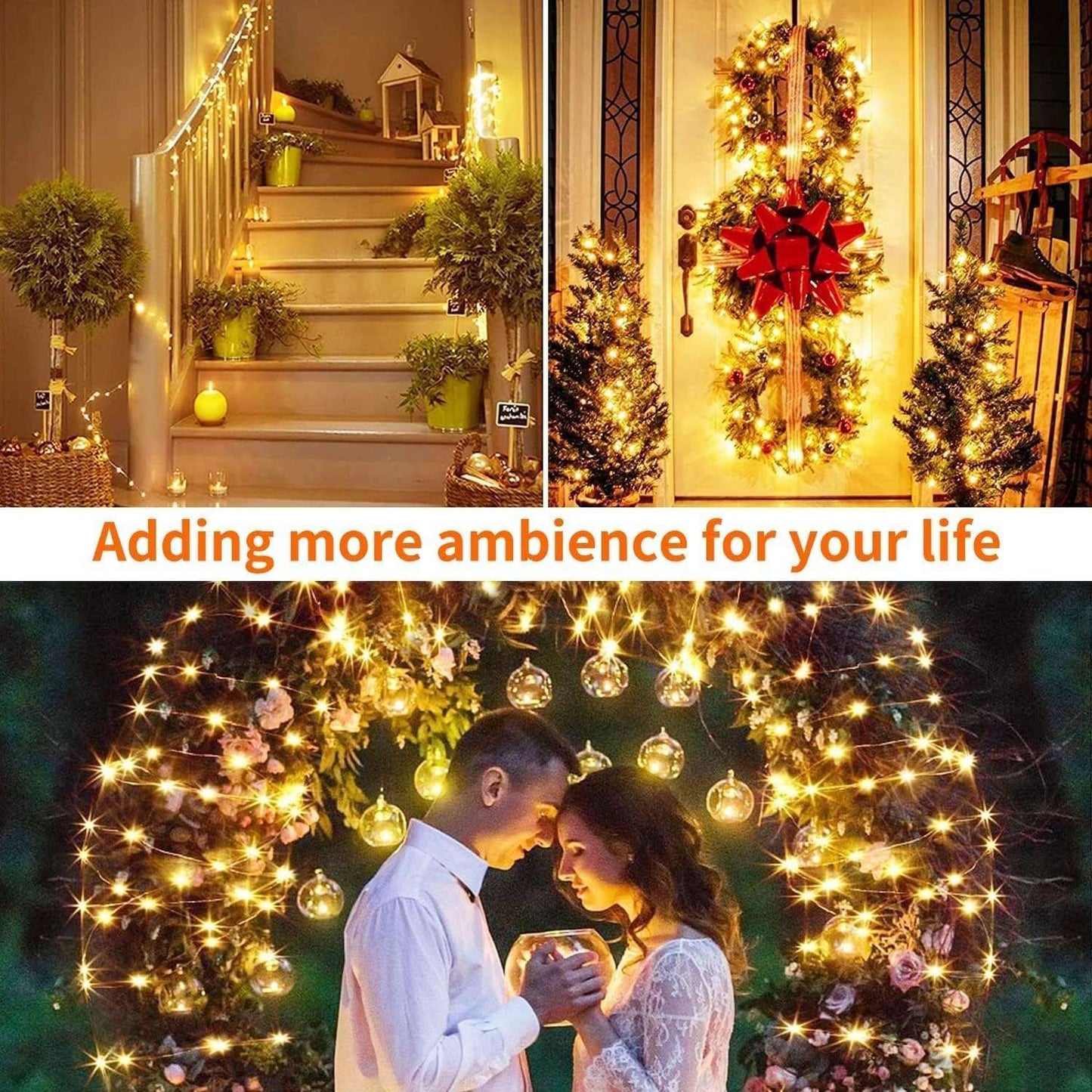 Minetom 300 LED Dimmable Fairy Curtain Lights - Handbags Specialist Headquarter