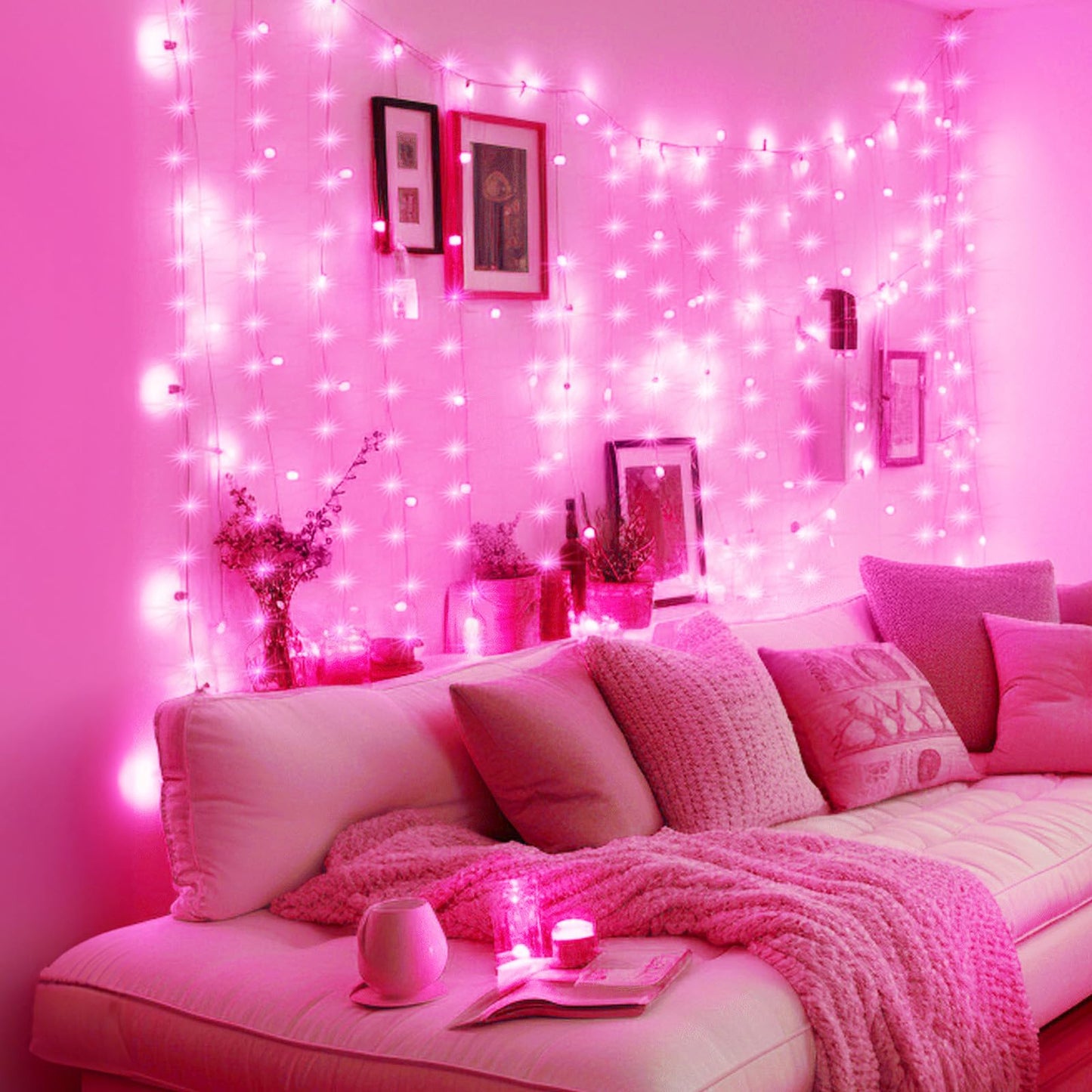 Minetom 300 LED Dimmable Fairy Curtain Lights - Handbags Specialist Headquarter
