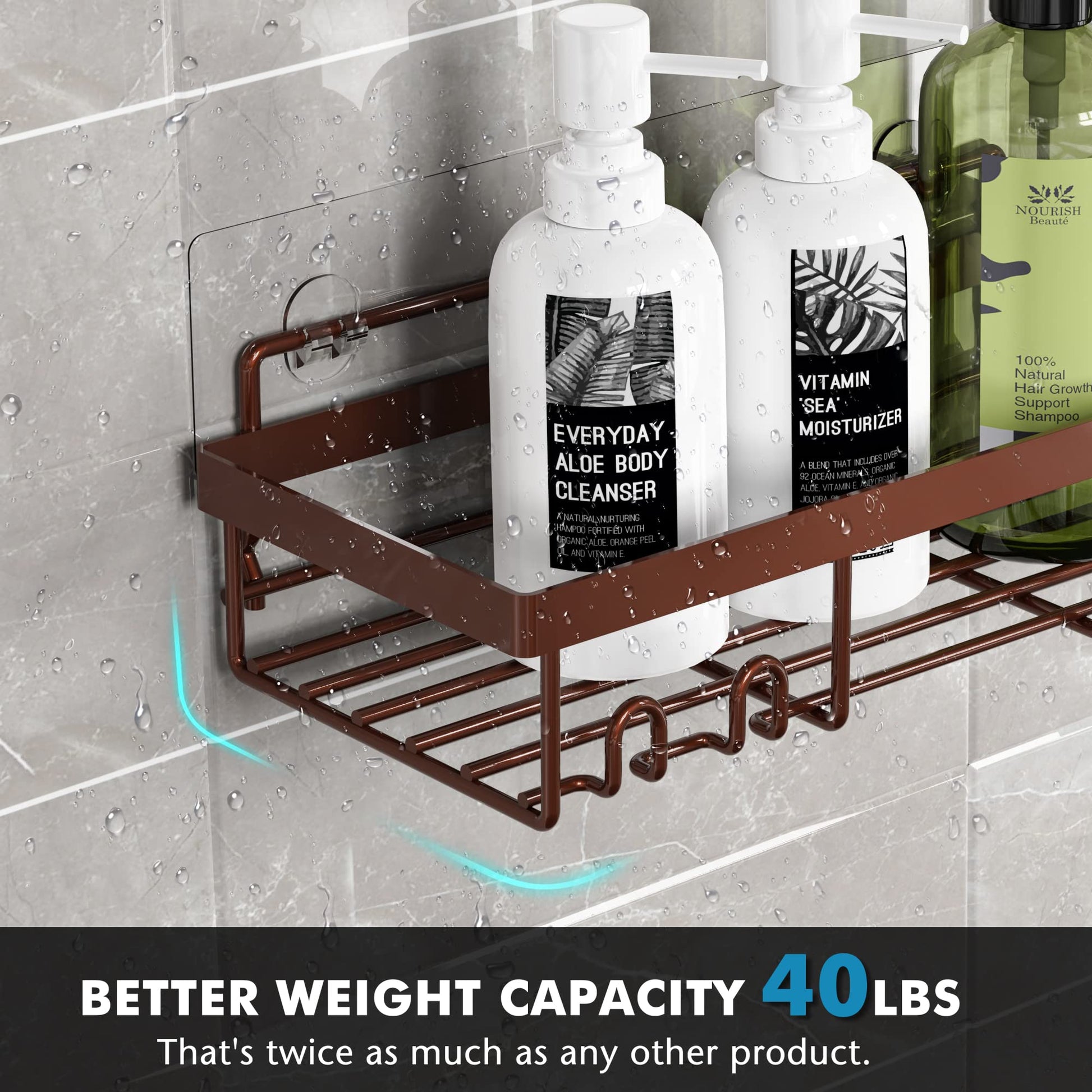 Moforoco Adhesive Shower Caddy Shelf Organizer - Handbags Specialist Headquarter