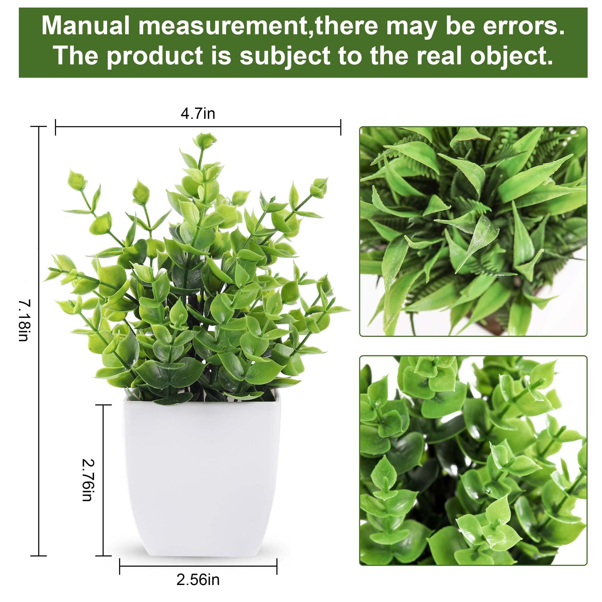 Rose Mini Potted Faux Plants - 2 Pack Decor - Handbags Specialist Headquarter