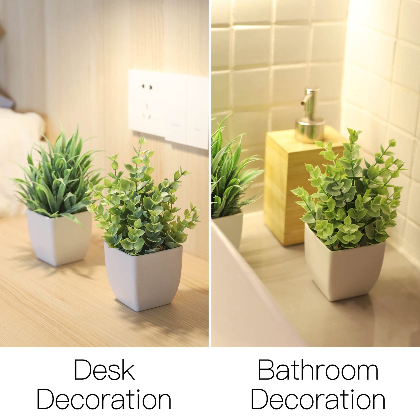 Rose Mini Potted Faux Plants - 2 Pack Decor - Handbags Specialist Headquarter